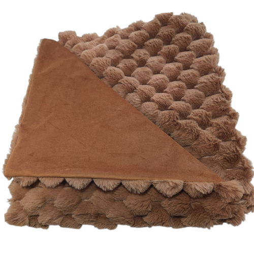 Brązowy Koc Futrzany dla zwierząt