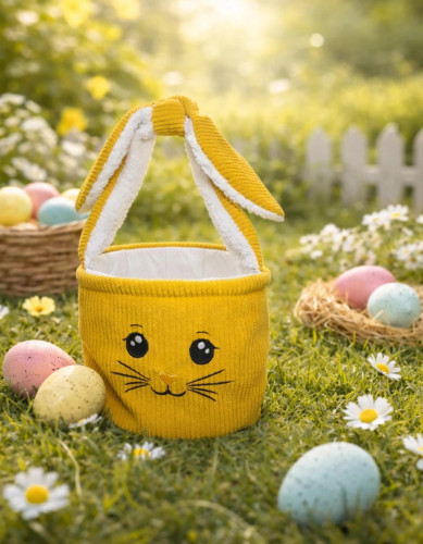Koszyk Wielkanocny dla dziecka żółty