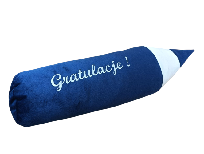 Granatowa Poduszka dekoracyjna Gratulacje