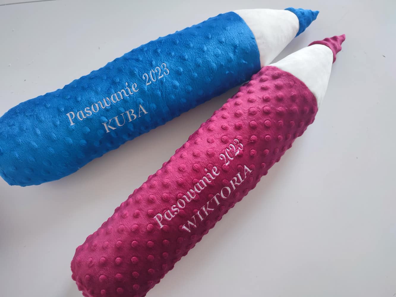 Poduszka KREDKA, kropki 45 cm personalizacja